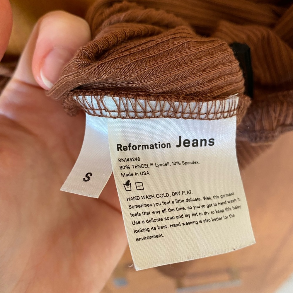 Reformation Brown Ruffled Bodysuit - Picture 3 of 3